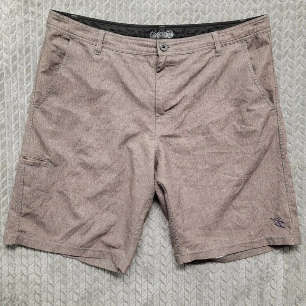 Da Hui Mens Shorts‎ Size 40 Hybrid Collection Heathered Brown No Drawstrings